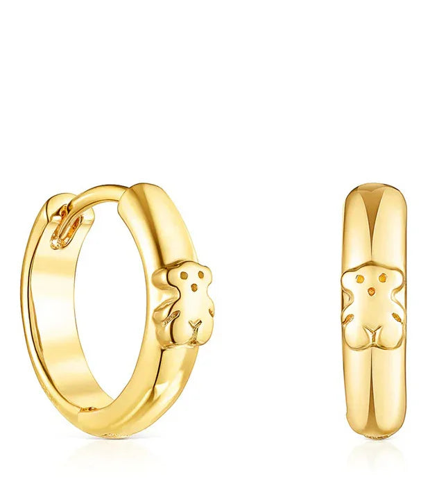 עגילי חישוק זהב עם דובי, תכשיט אופנתי CHOZEN, קבוצת אלפא