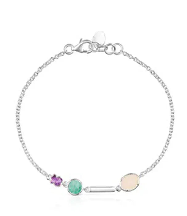 צמיד כסף עדין עם חרוזים צבעוניים של CHOZEN, תכשיטי אופנה יוקרתיים מבית קבוצת אלפא