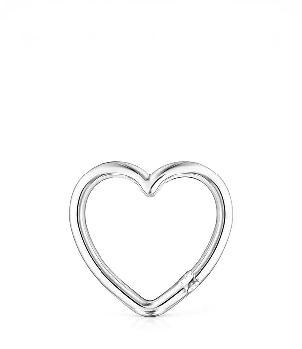 עגיל לב כסף מעוצב, תכשיט אופנתי CHOZEN, רקע לבן