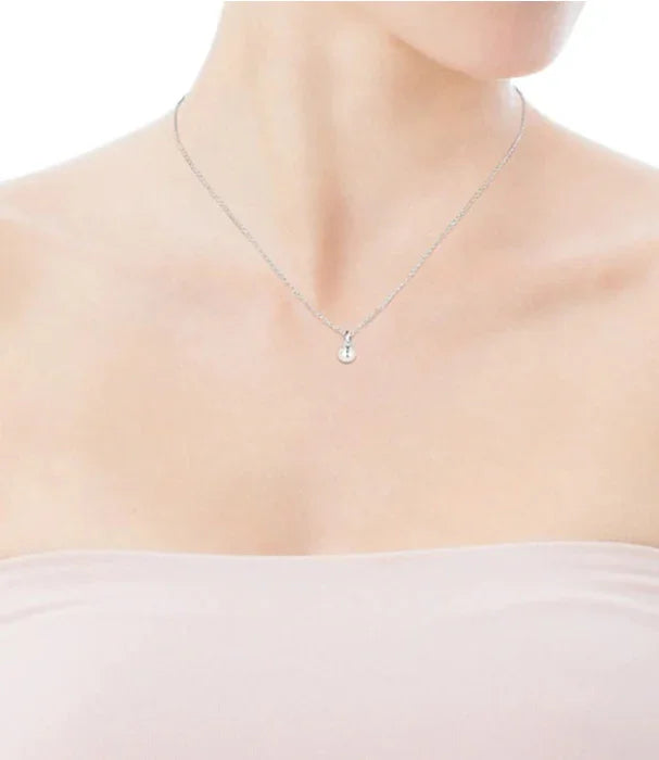 שרשרת עדינה מכסף עם תליון עגול לאישה, תכשיט יוקרתי CHOZEN