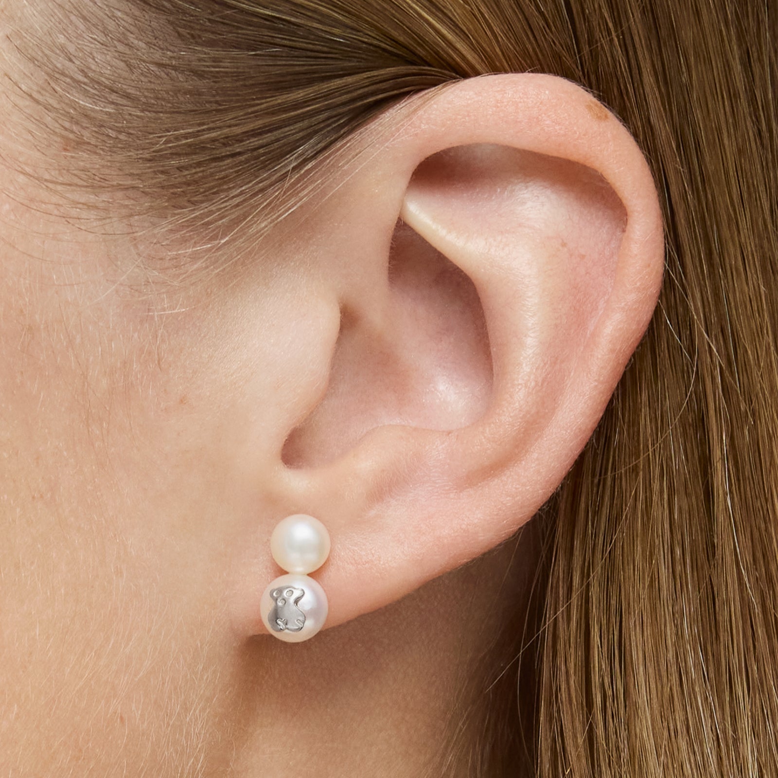 טואוס עגילי פנינה Icon Pearl מכסף