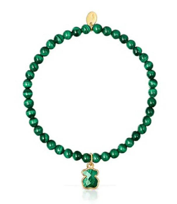 צמיד אבני מלכית ירוקות עם תליון זהב קטן, תכשיט אופנה יוקרתי CHOZEN