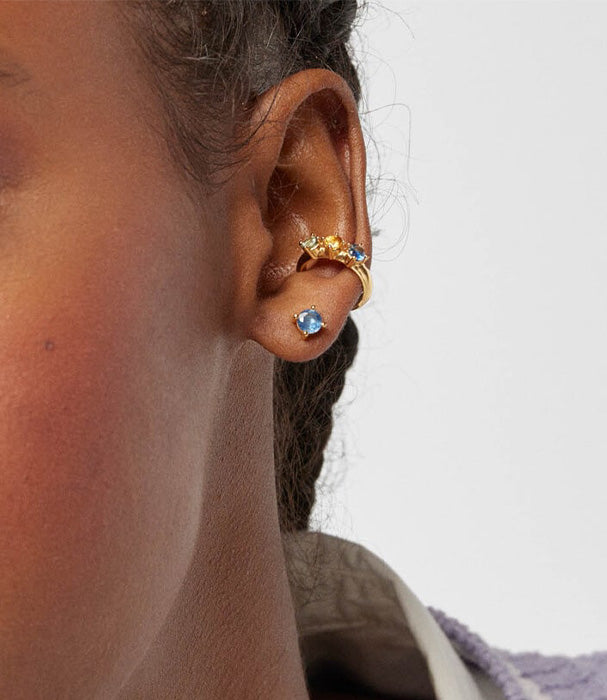 טואוס הליקס בשביץ אבני חן Glaring מכסף ועליו זהב 18 קראט