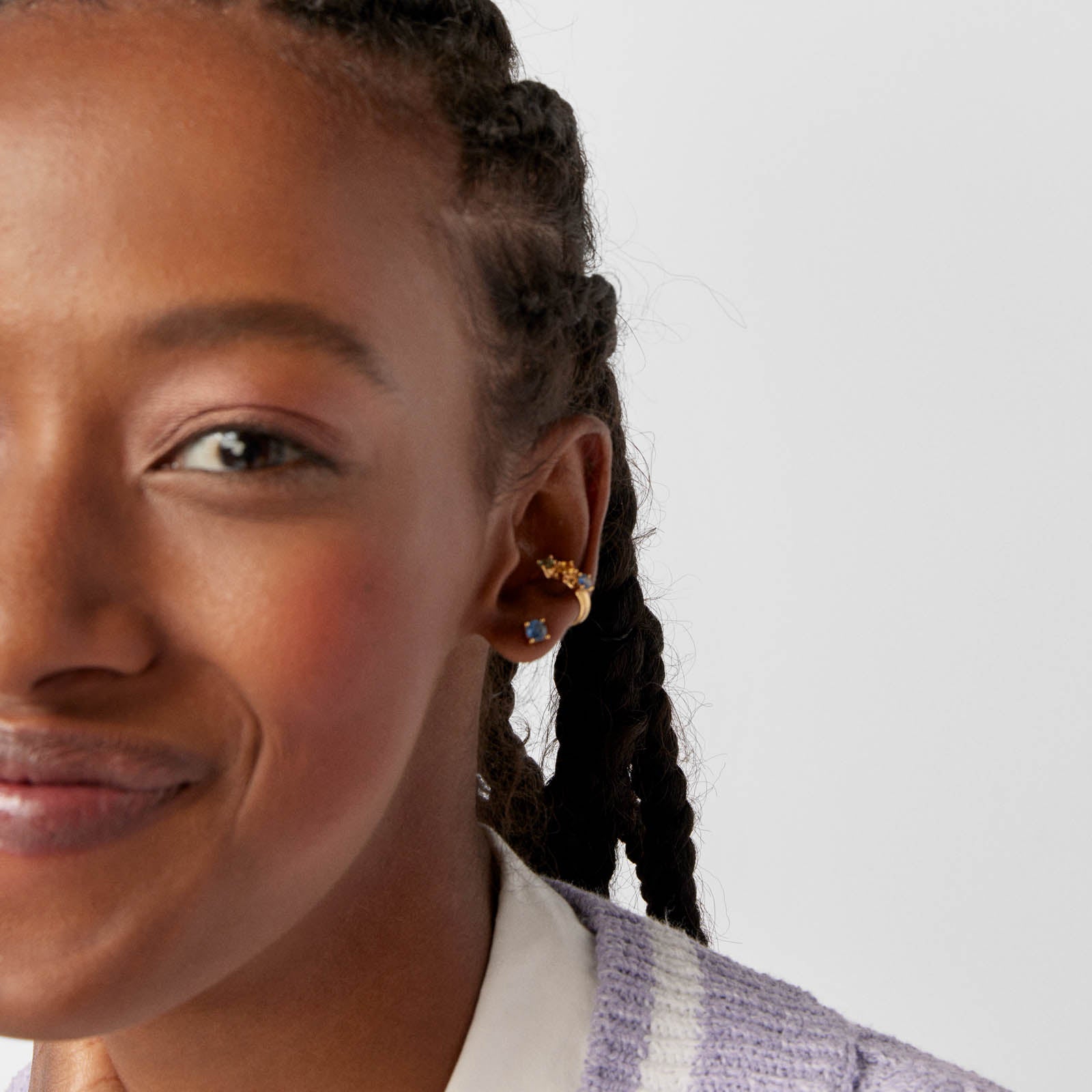 טואוס הליקס בשביץ אבני חן Glaring מכסף ועליו זהב 18 קראט