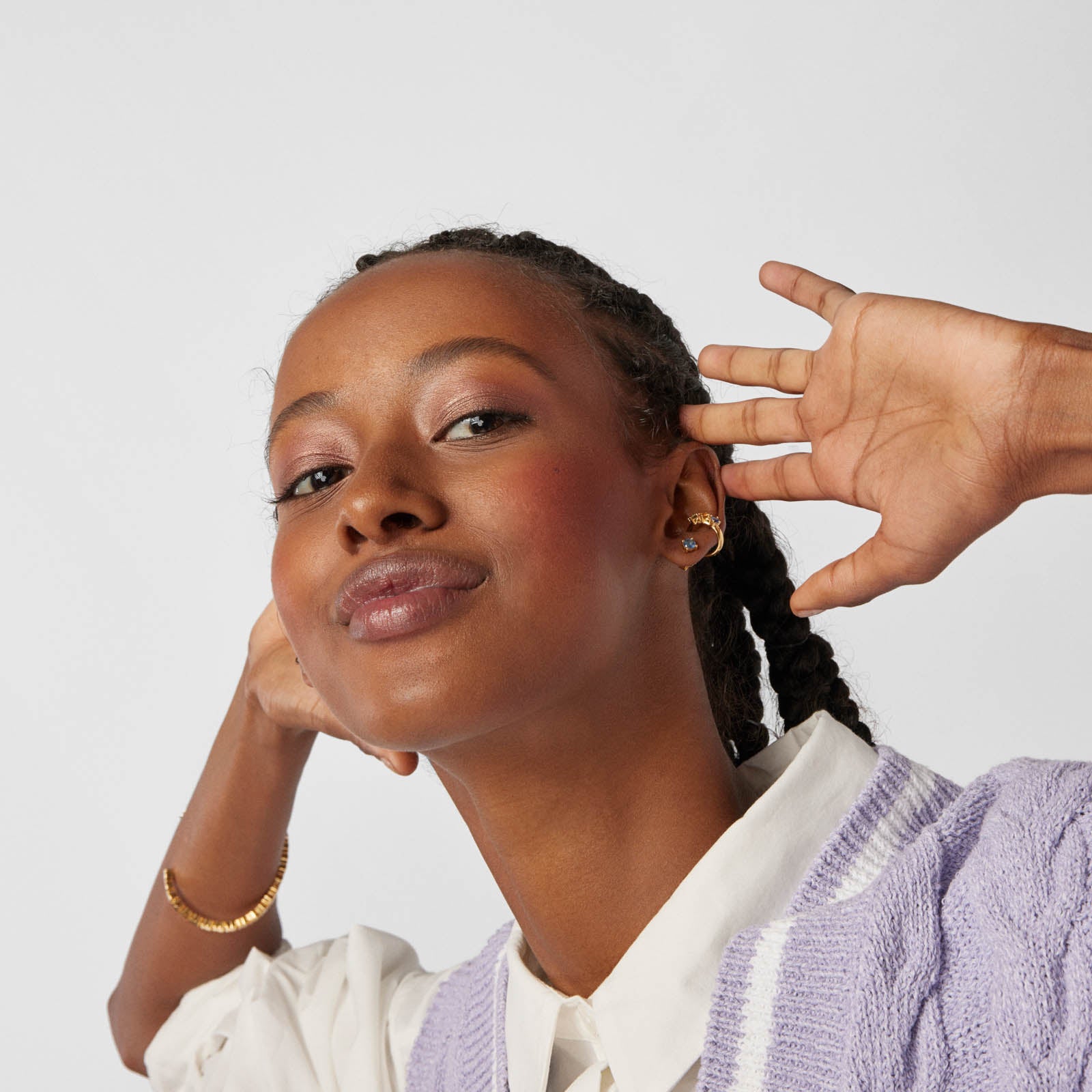 טואוס הליקס בשביץ אבני חן Glaring מכסף ועליו זהב 18 קראט