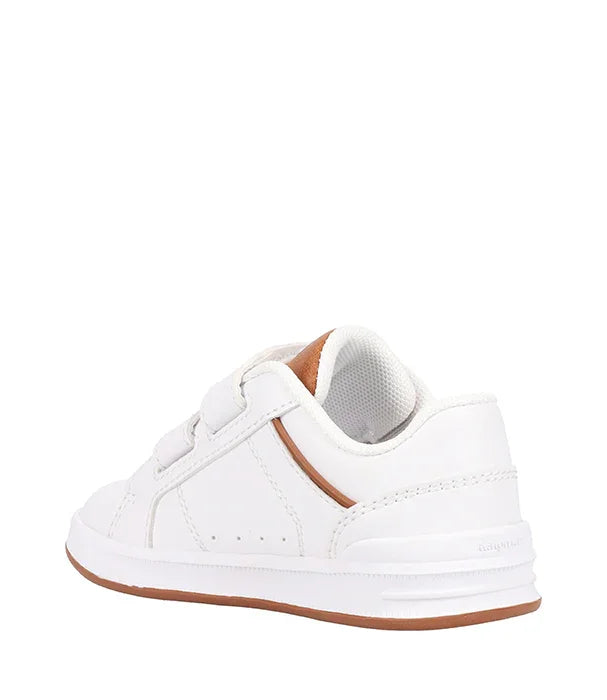 נעל ספורט ילדים לבנה עם סוליה חומה, עיצוב מודרני CHOZEN מותגים מובילים