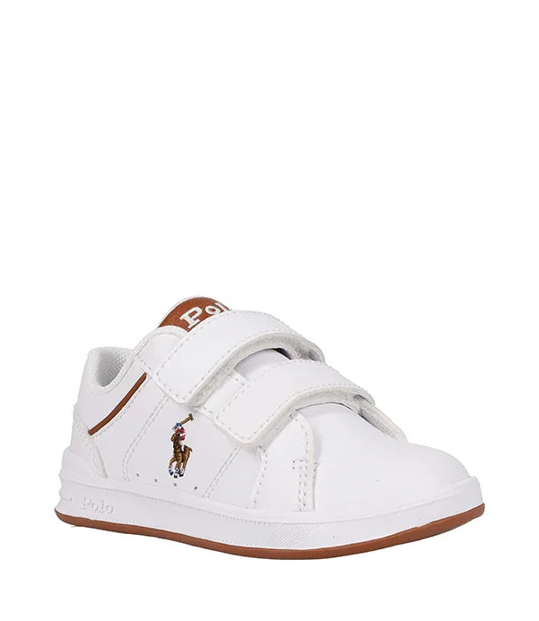 נעל ספורט לבנה לילדים עם סמל פוני, סקוטש, Polo Ralph Lauren, בייבוא רשמי CHOZEN