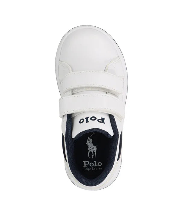 נעל ספורט לבנה לילדים Polo Ralph Lauren עם סקוצ'ים, עיצוב קלאסי, מותג בינלאומי, CHOZEN