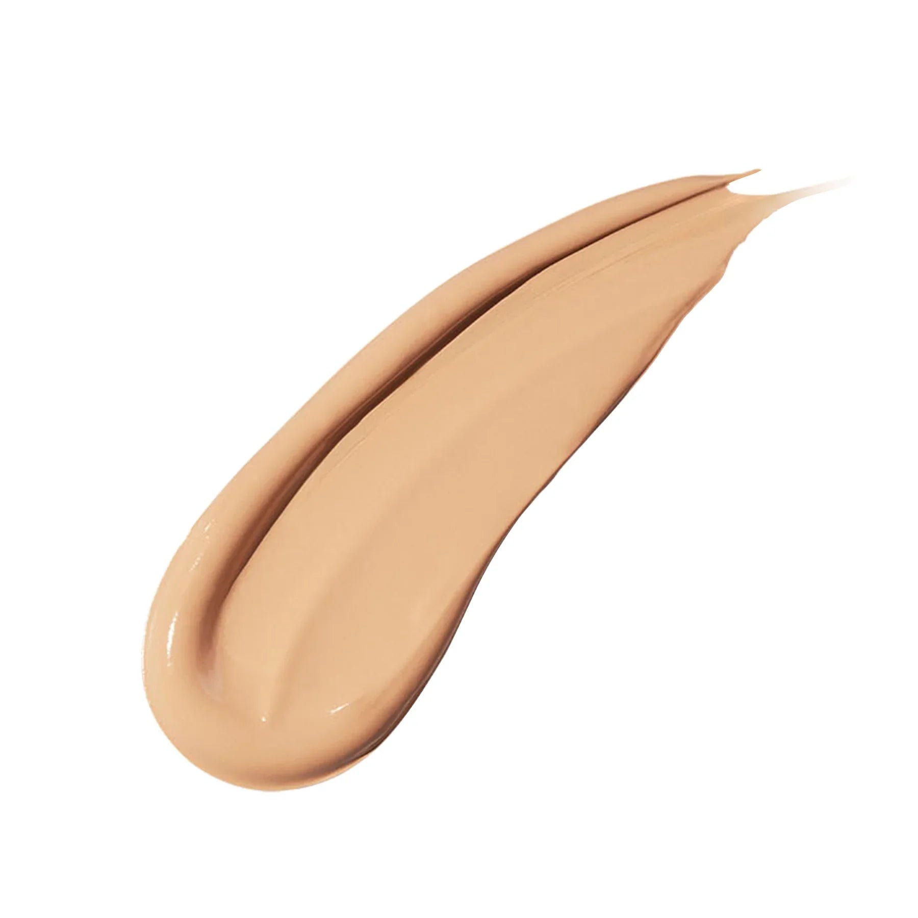 מריחה של מייקאפ בגוון בז', מוצר איפור מוביל באתר CHOZEN, רקע לבן