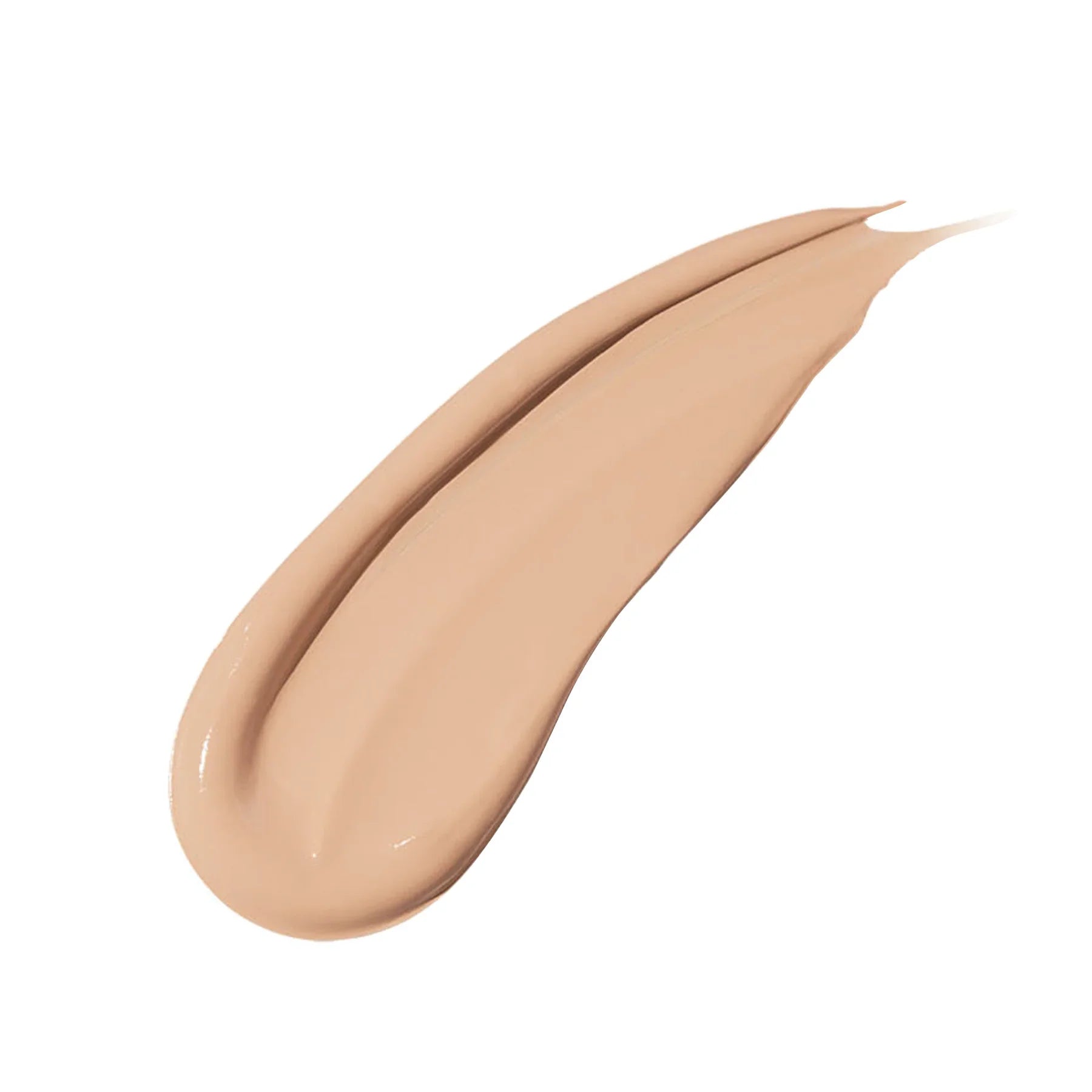 מריחה של מייקאפ בגוון בז', מוצר איפור מבית CHOZEN, ברקע לבן