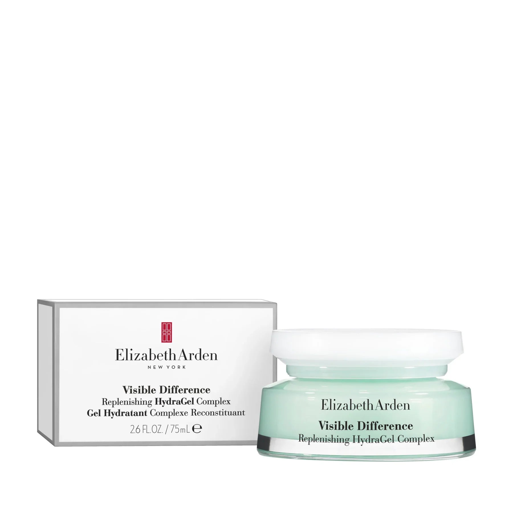 קרם לחות Elizabeth Arden Visible Difference HydraGel קומפלקס, פורמולה יוקרתית על רקע לבן
