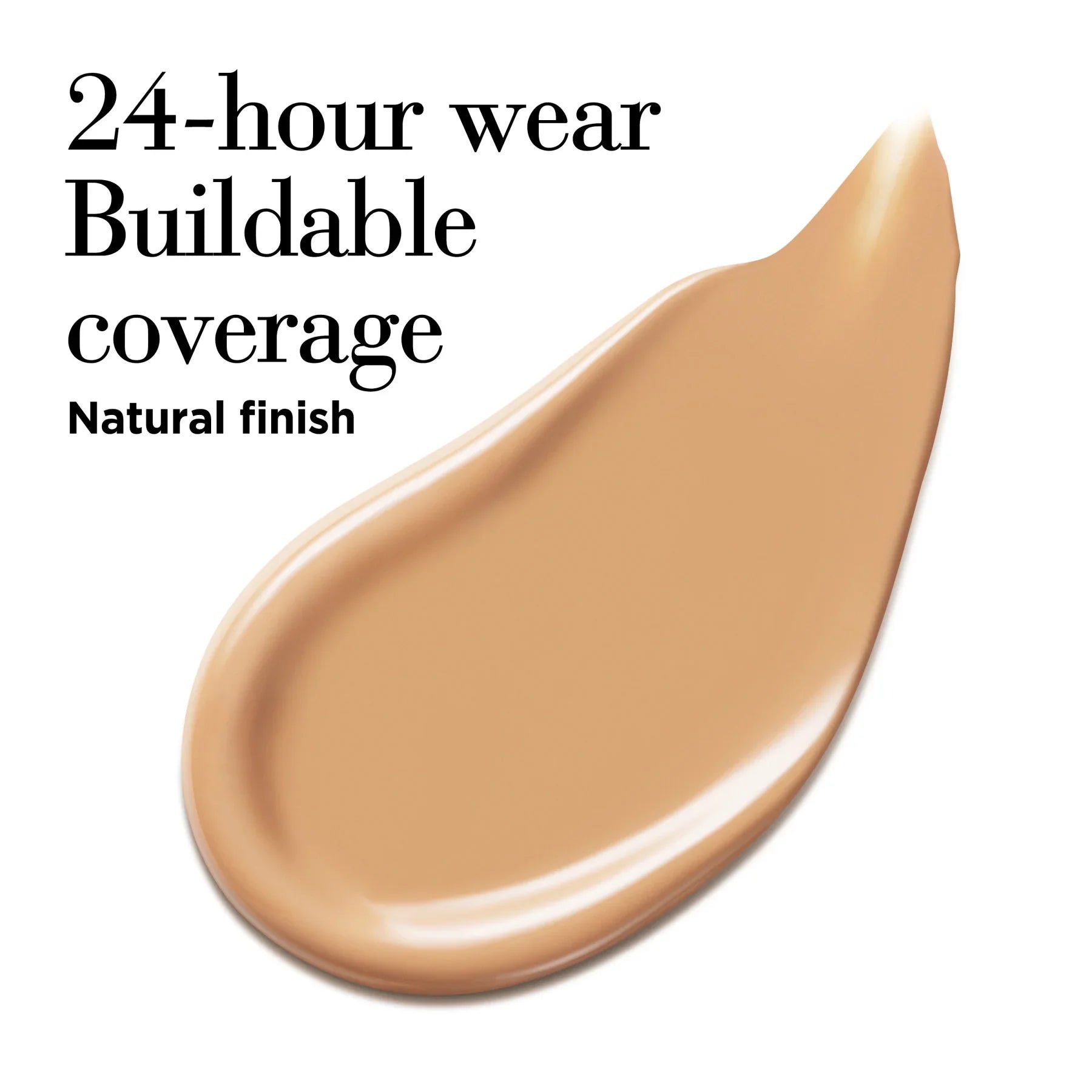 מריחה של מייקאפ בגוון טבעי, כיתוב באנגלית על עמידות 24 שעות, כיסוי מתכוונן, גימור טבעי, CHOZEN