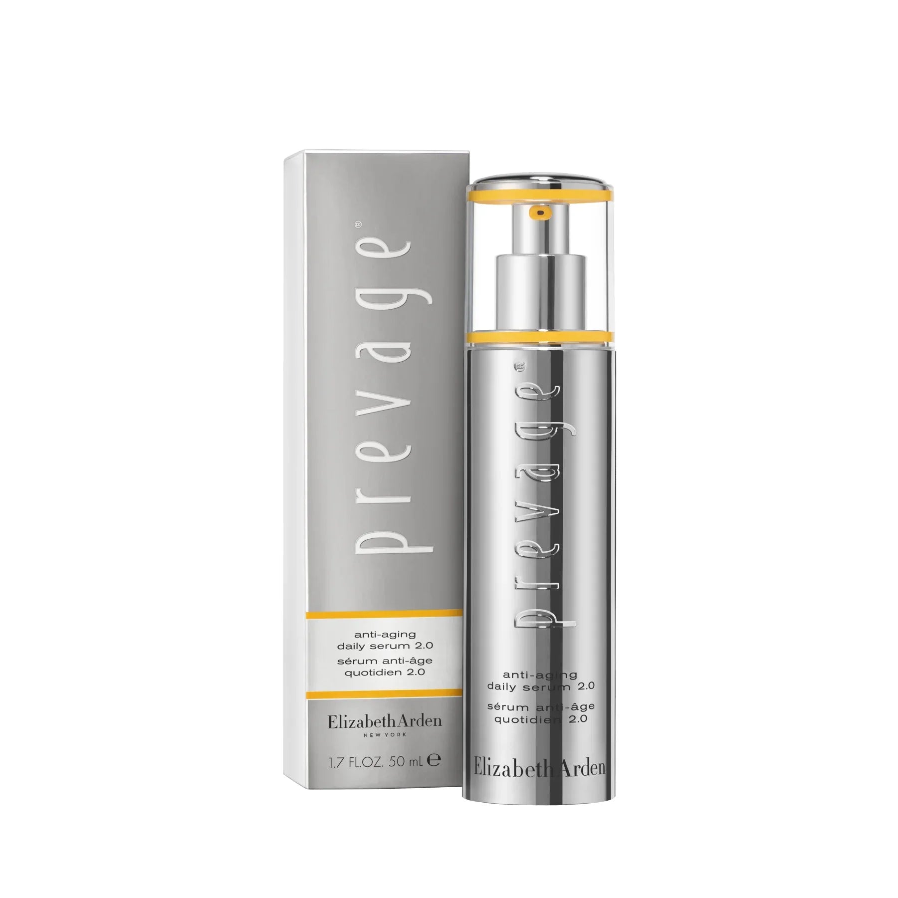סרום יומי אנטי אייג'ינג Elizabeth Arden Prevage 2.0 אריזת כסף, מותג בינלאומי ב-CHOZEN