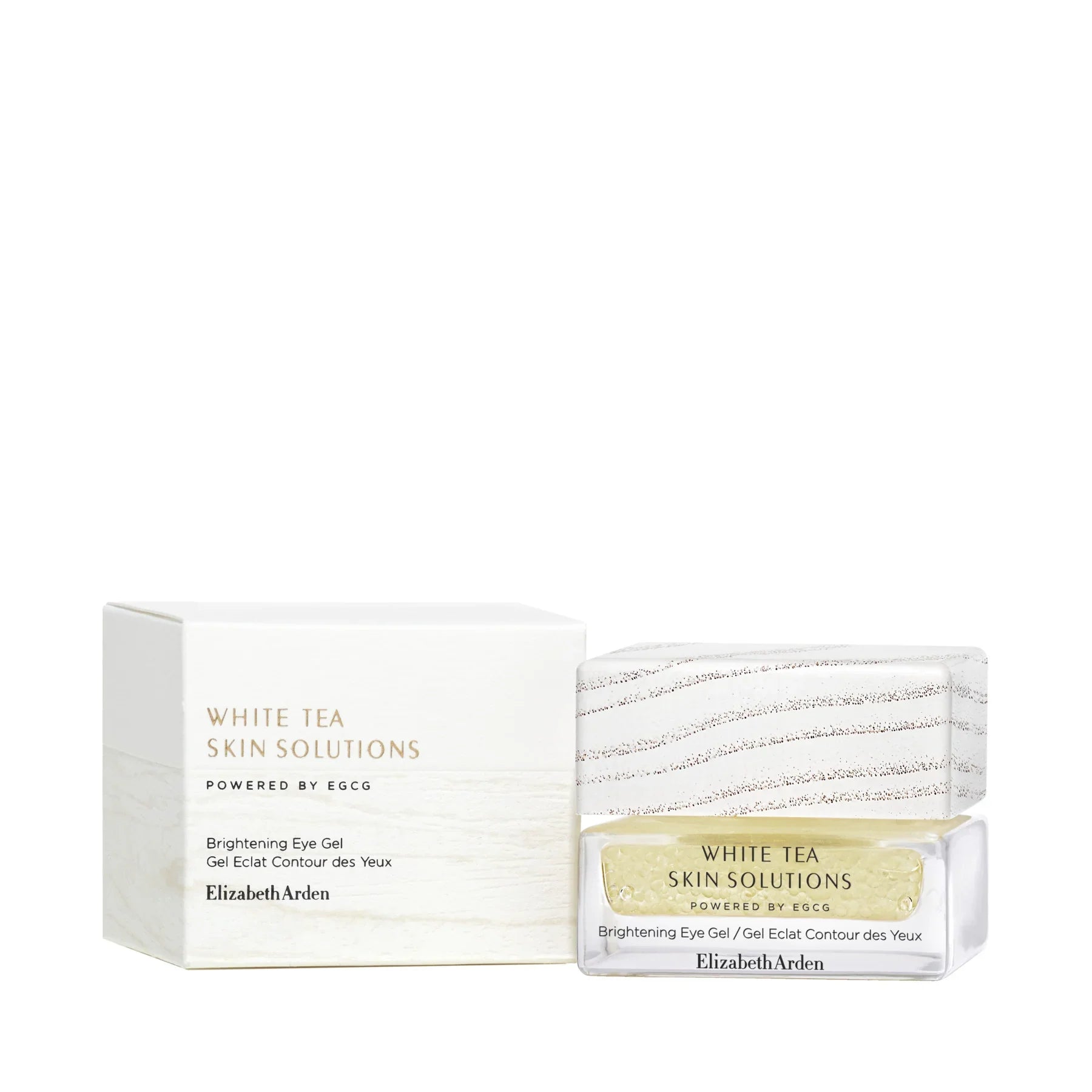 ג'ל עיניים מבהיר White Tea Skin Solutions מבית Elizabeth Arden על רקע לבן, מוצר קוסמטיקה יוקרתי מהמותגים המובילים CHOZEN