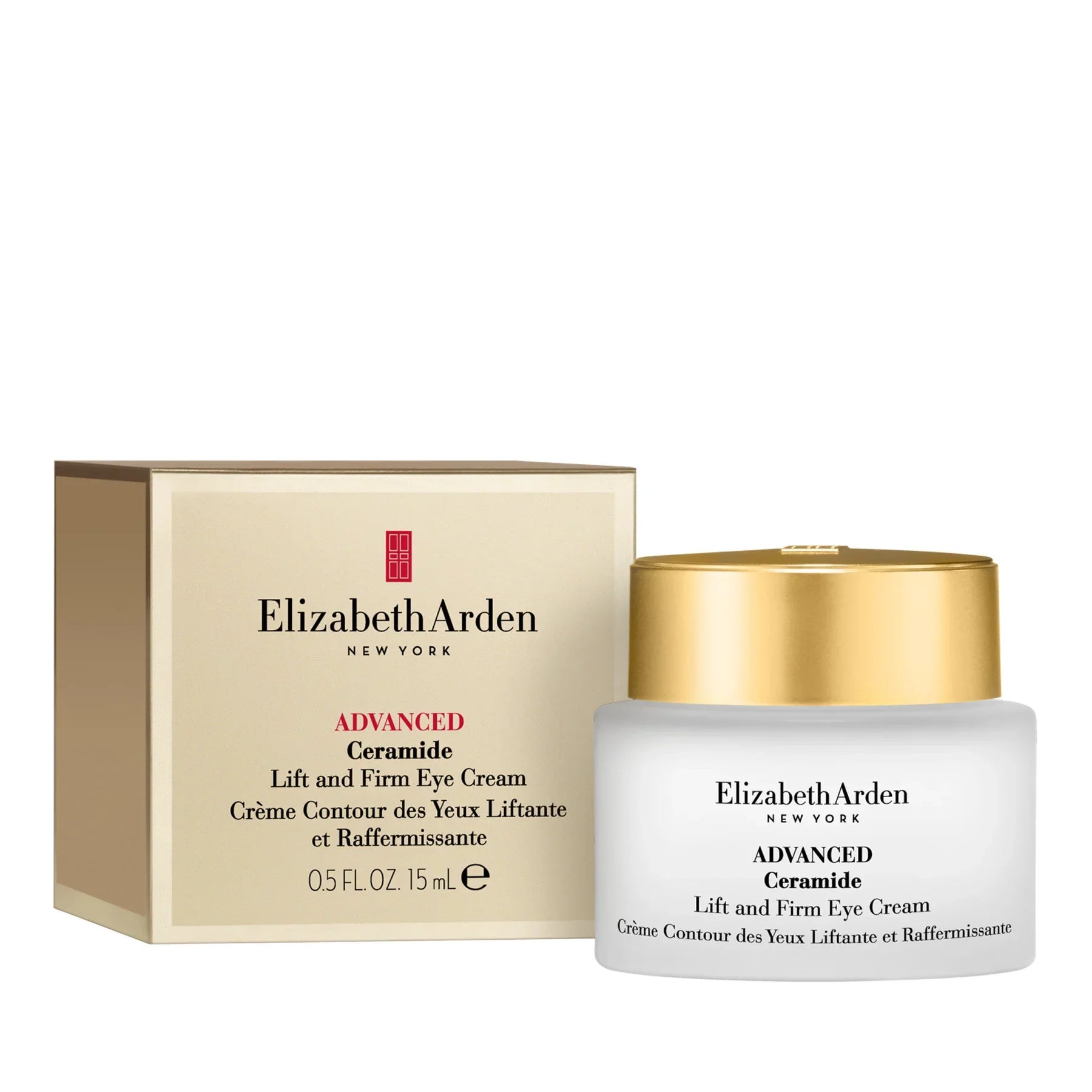 קרם עיניים Elizabeth Arden Ceramide עם מכסה זהב ואריזה, מוצר יוקרה ב-CHOZEN
