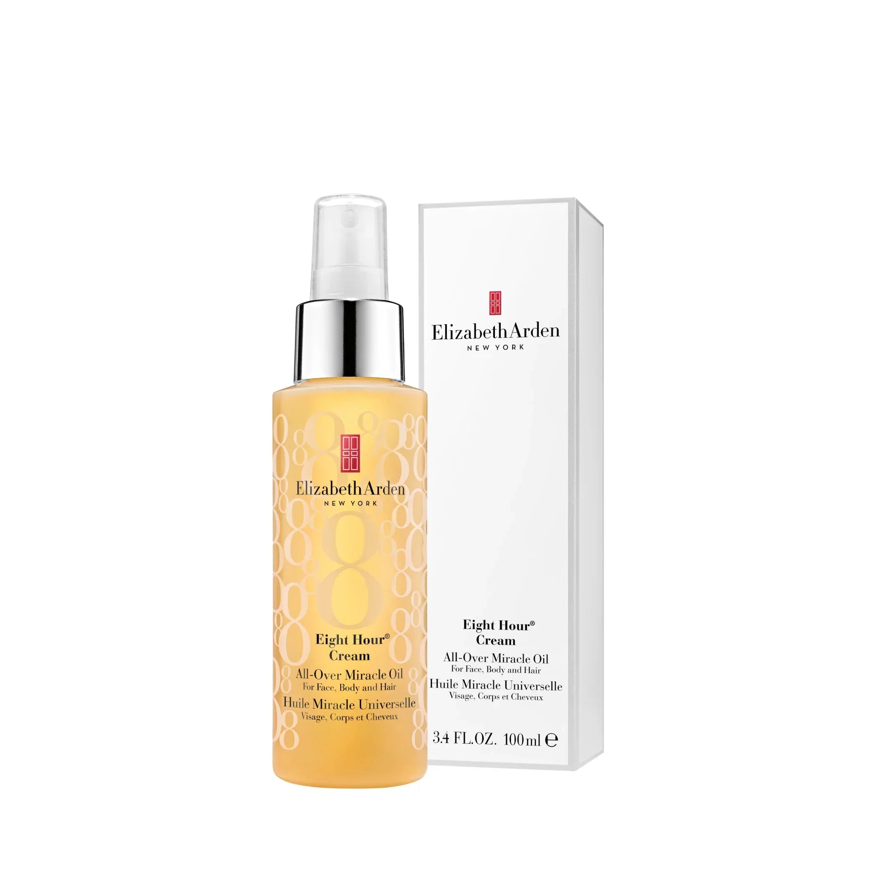 שמן גוף ופנים Elizabeth Arden Eight Hour עם אריזה, מוצר טיפוח יוקרתי מחנות CHOZEN