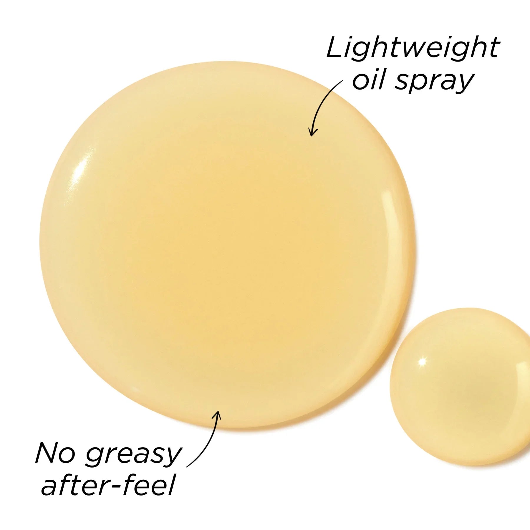 תקריב של טיפות שמן קל משקל, ספריי ללא תחושה שומנית, באתר CHOZEN מותגים מובילים