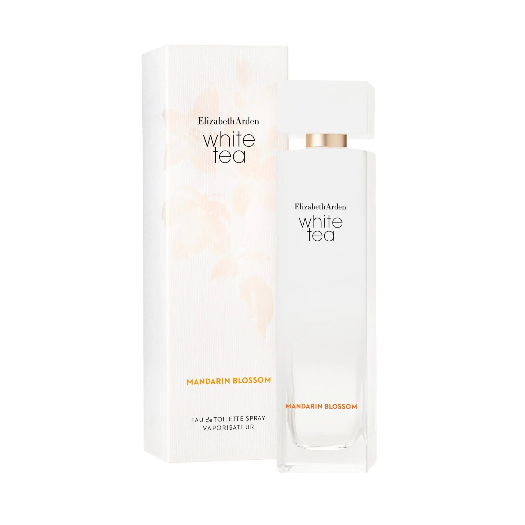 בושם Elizabeth Arden White Tea Mandarin Blossom בבקבוק לבן, עם קופסה תואמת, מותג יוקרתי ב-CHOZEN