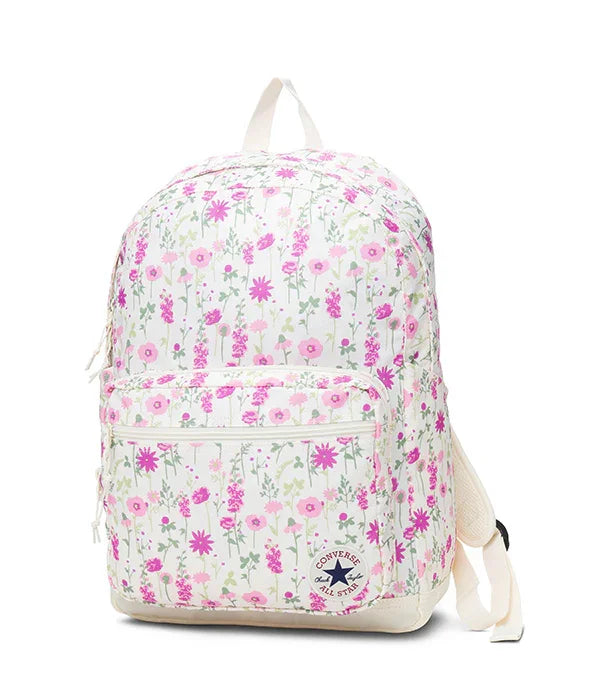 תרמיל גב קונברס פרחוני בצבע לבן וורוד, דגם לנשים בחנות CHOZEN