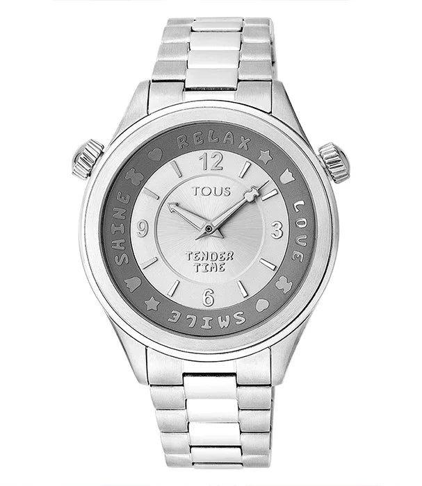 שעון יד כסף לנשים TOUS דגם TENDER TIME, רצועת מתכת, מבית המותגים המובילים ב-CHOZEN