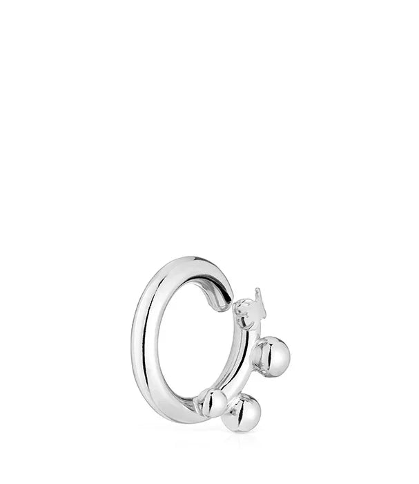 עגיל חישוק כסף עם תליון כדורים, מותג CHOZEN, תכשיטי יוקרה קבוצת אלפא