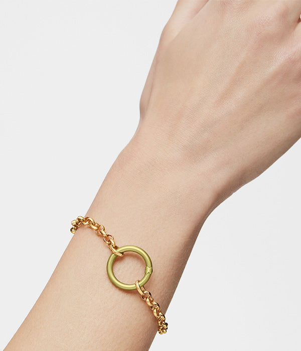 טואוס טבעת בצבע ירוק Hold בינונית מכסף