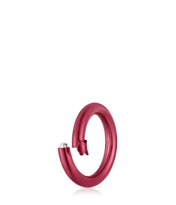 צמיד מתכת עגול בצבע ורוד מבריק, עיצוב מודרני, מוצר פרימיום באתר CHOZEN