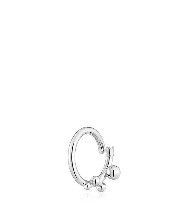 עגיל חישוק כסף יוקרתי עם כדורים, תכשיט אופנתי מבית CHOZEN