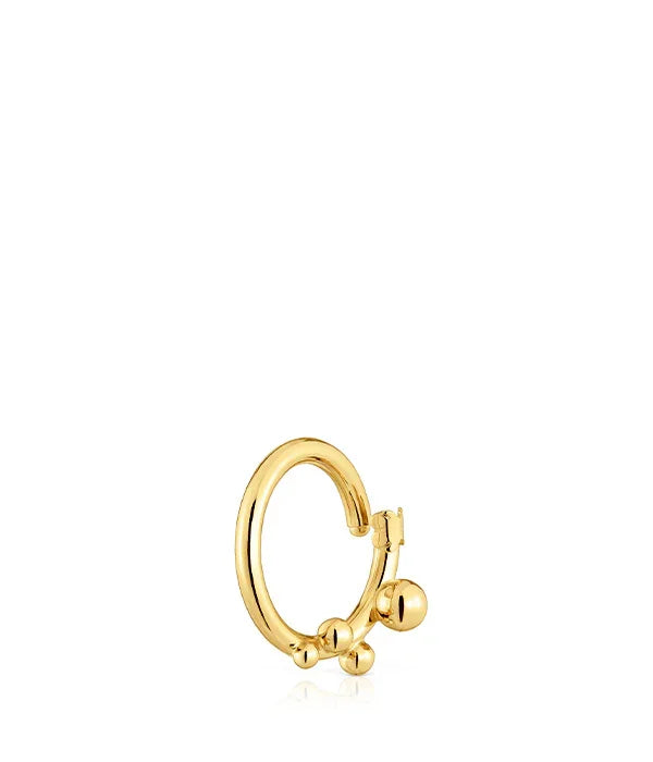 עגיל חישוק זהב מעוצב עם כדורים, תכשיטים יוקרתיים ב-CHOZEN