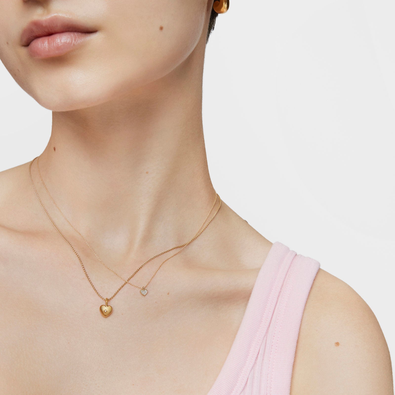 טואוס תליון לב בשיבוץ יהלום My Other Half מזהב