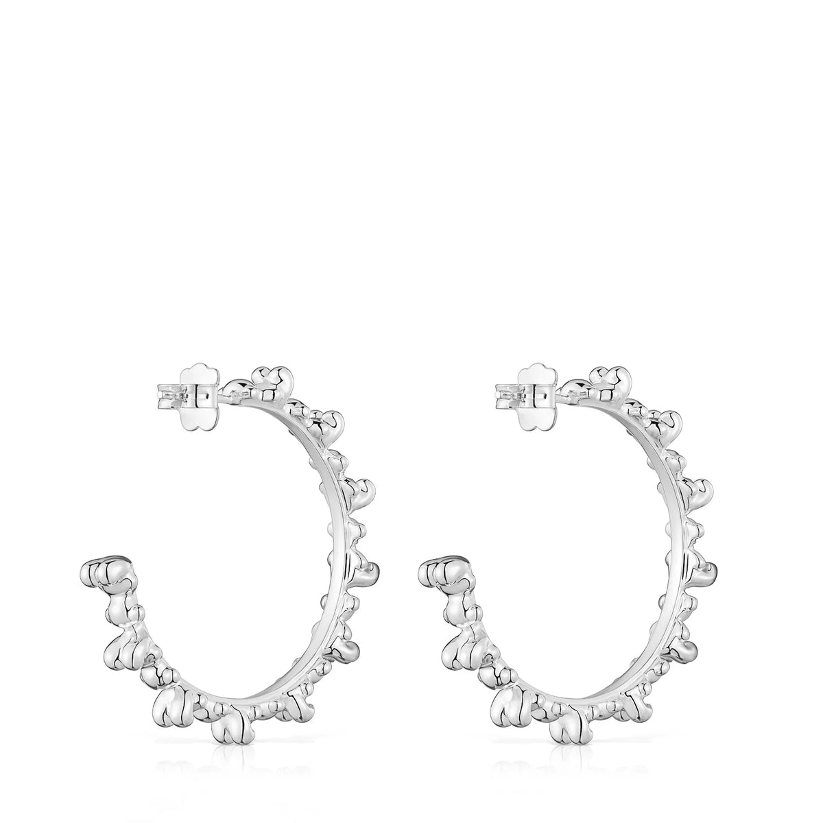 עגילי חישוק כסף מעוצבים בעיצוב מודרני, תכשיטי נשים יוקרתיים מבית CHOZEN