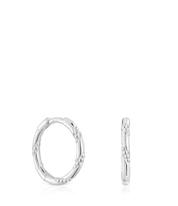 טואוס עגילי חישוק Twisted מכסף