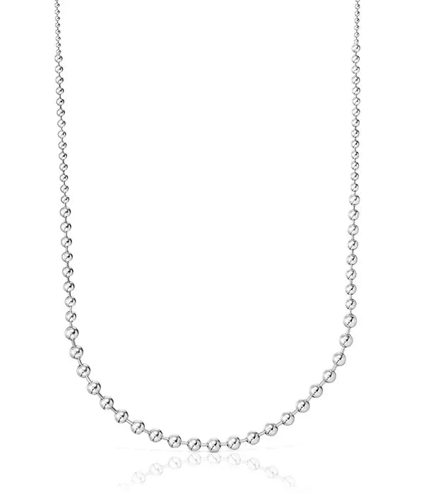 שרשרת כסף כדורית קלאסית מבית CHOZEN, תכשיט יוקרתי בעיצוב אלגנטי