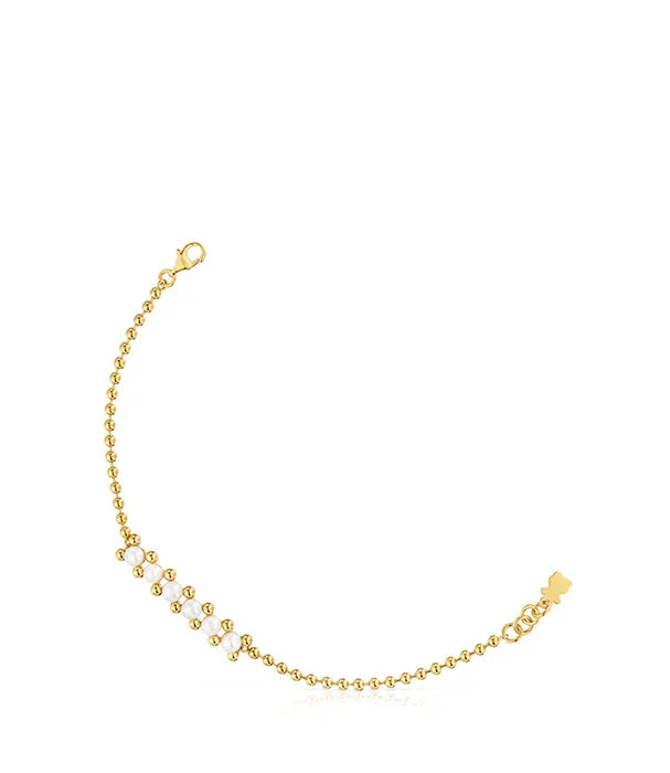 צמיד זהב עדין לנשים עם פנינים ועיטור פרפר, תכשיט אופנתי מבית CHOZEN