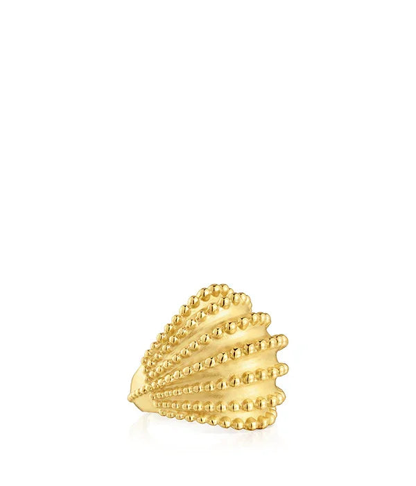 טבעת זהב בצורת קונכיה בעיצוב יוקרתי, תכשיט טרנדי מתוך המותגים של CHOZEN