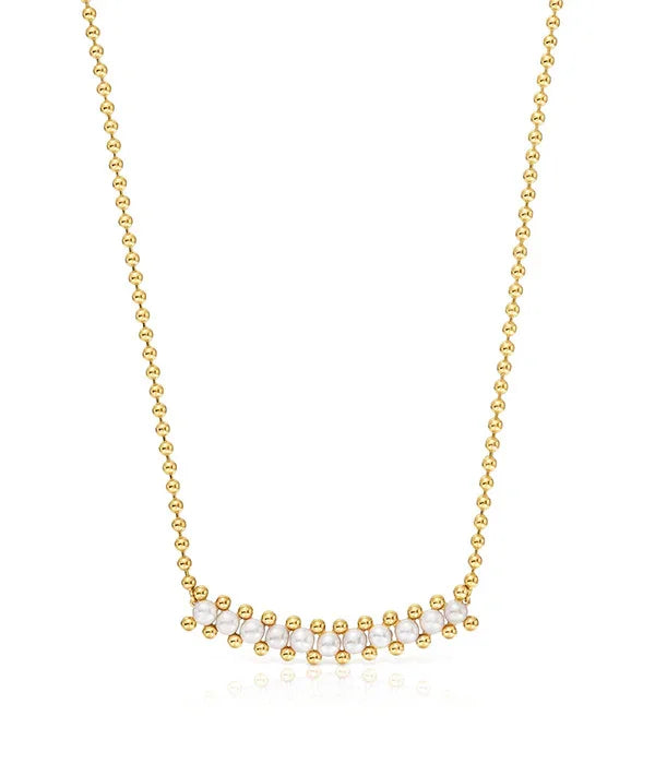 שרשרת זהב עדינה עם פנינים לבנות, תכשיט יוקרתי מבית CHOZEN