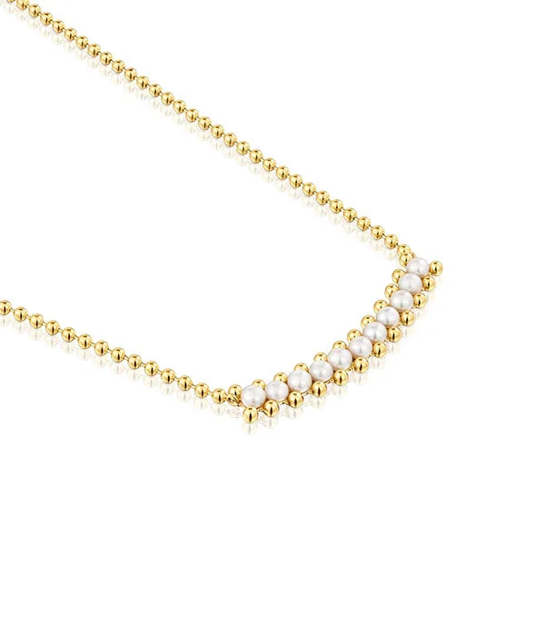 שרשרת זהב עדינה עם חרוזי פנינה, תכשיטי יוקרה CHOZEN מבית קבוצת אלפא