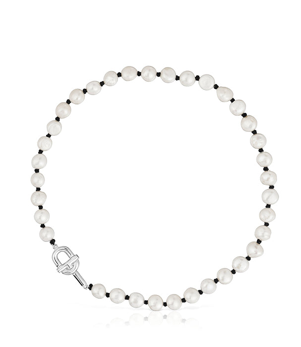 טואוס שרשרת פנינים MANIFESTO מחוט בצבע שחור