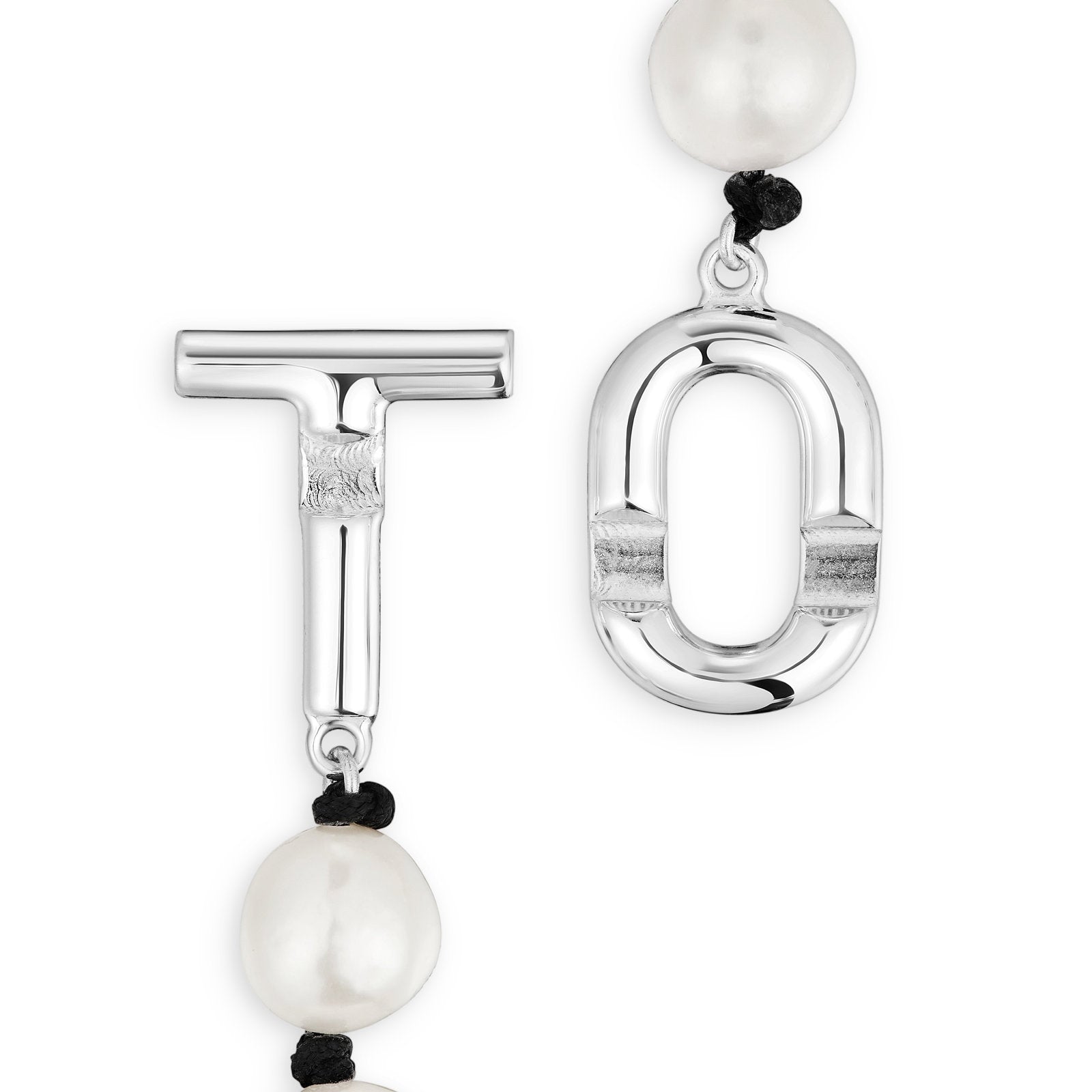 טואוס שרשרת פנינים MANIFESTO מחוט בצבע שחור