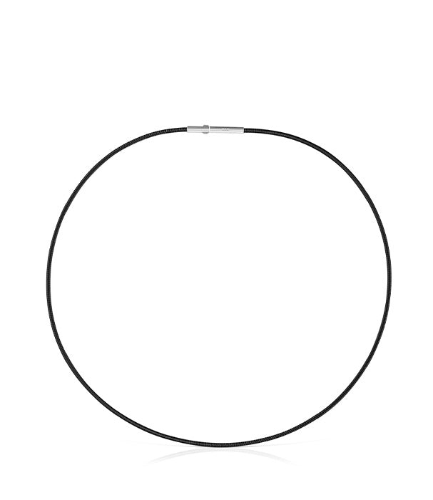 שרשרת שחורה TOUS Mesh Tube מפלדה, תכשיט מבית CHOZEN