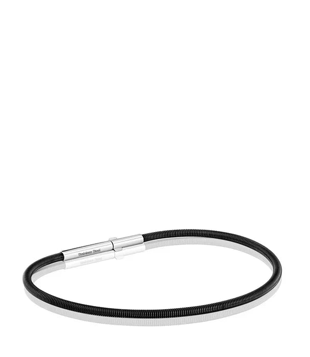 שרשרת גברית מצופה שחור ונירוסטה, עיצוב מודרני, CHOZEN, מותגים מובילים ביבוא קבוצת אלפא