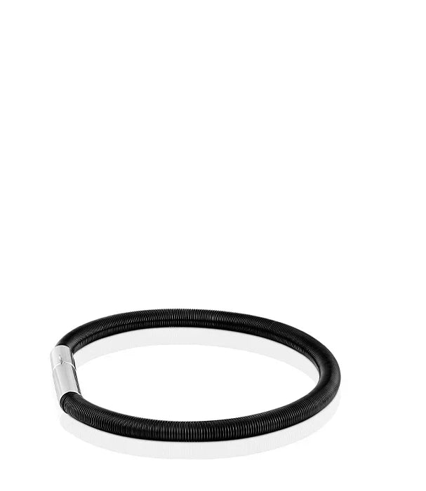 קולר CHOZEN שחור עם סוגר כסוף, עיצוב אלגנטי מהמותגים המובילים בקבוצת אלפא