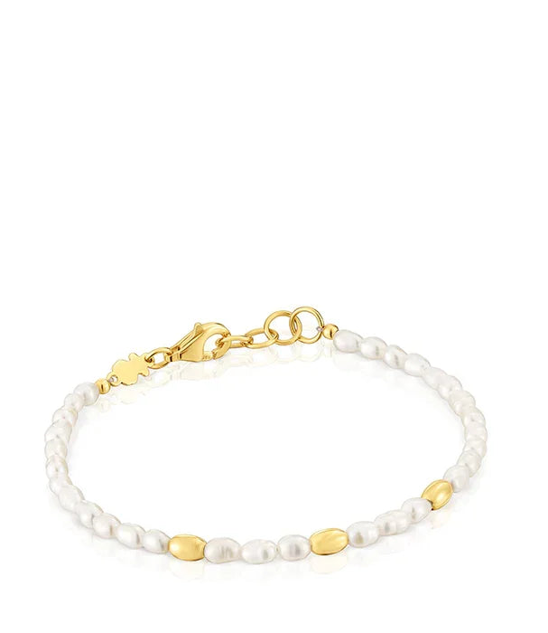 צמיד חרוזי פנינה ולולאות זהב יוקרתי, תכשיטים מבית CHOZEN, קבוצת אלפא