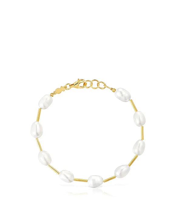 צמיד פנינים ולינקים זהב אלגנטי לנשים, תכשיט אופנתי מבית CHOZEN