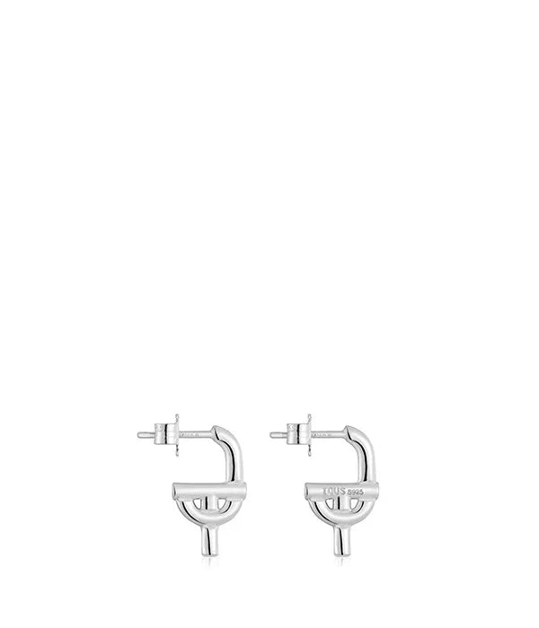 עגילי כסף מעוצבים יוקרתיים, צורת חישוק ייחודית, תכשיטים ממותג CHOZEN