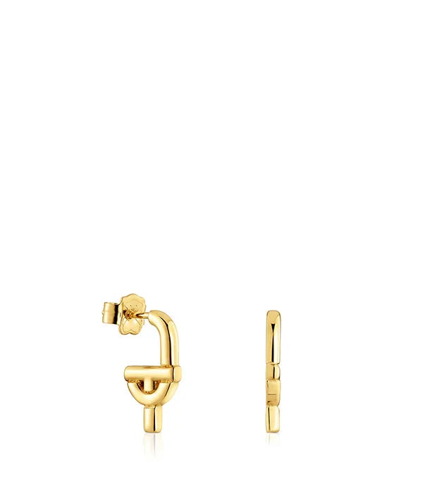 עגילי זהב קטנים בעיצוב מודרני, תכשיטים יוקרתיים מתוך קטלוג CHOZEN