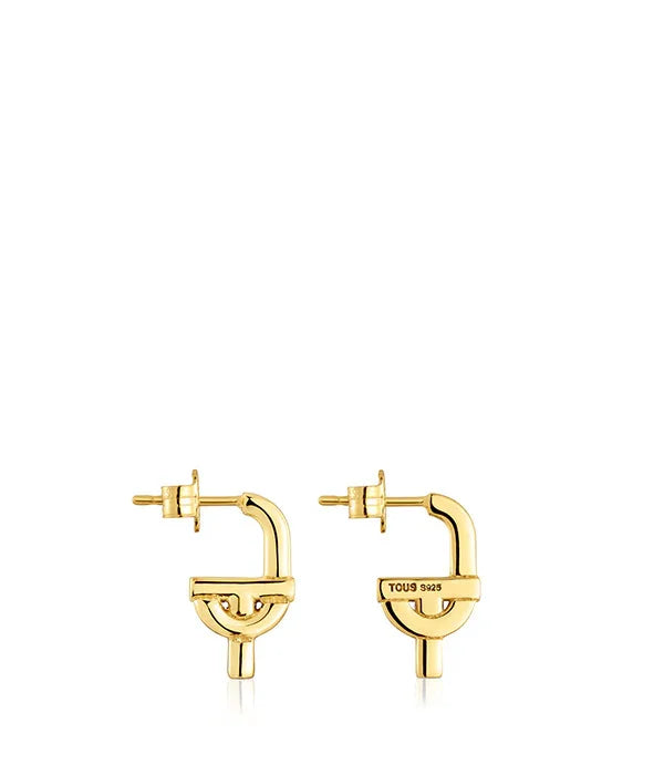 עגילי חישוק זהב מעוצבים של TOUS, תכשיטים איכותיים מבית קבוצת אלפא ב-CHOZEN