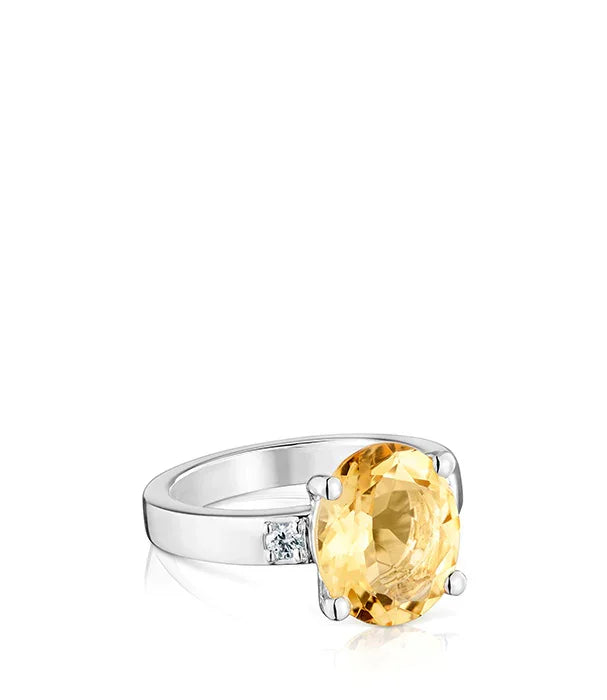 טבעת כסף עם אבן חן צהובה מעוצבת, מבית CHOZEN, תכשיטי יוקרה קבוצת אלפא