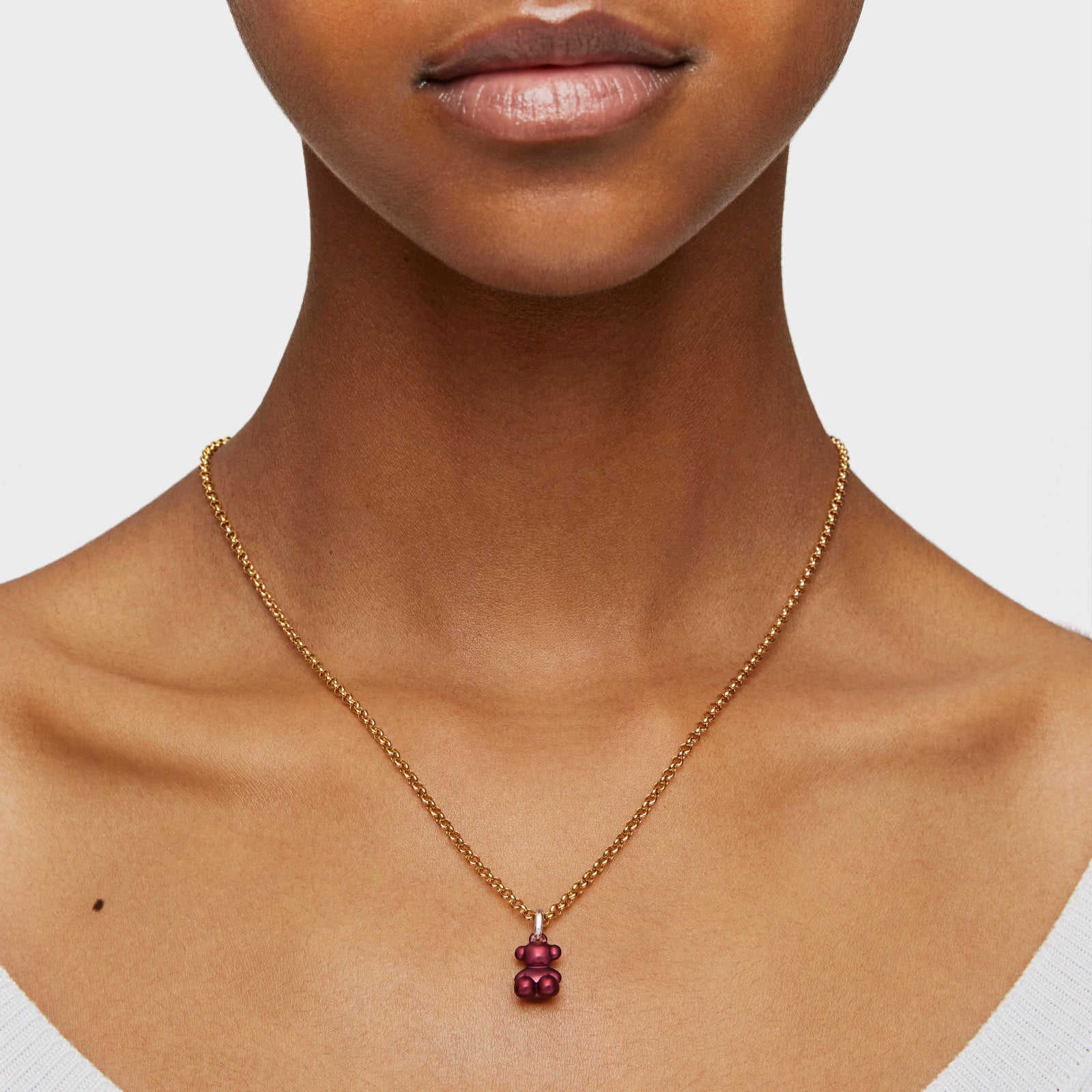 טואוס תליון דובי בצבע אדום Bold Bear מפלדה