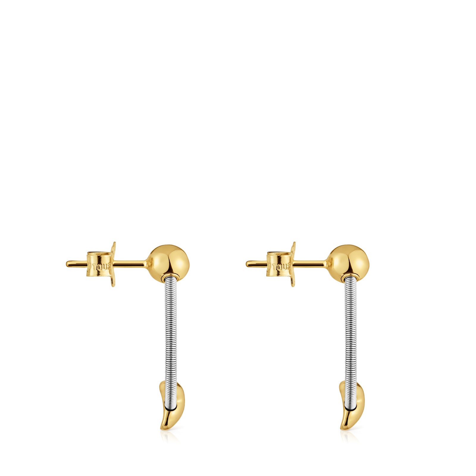 טואוס עגילי Mesh מזהב 18 קראט ומתכת